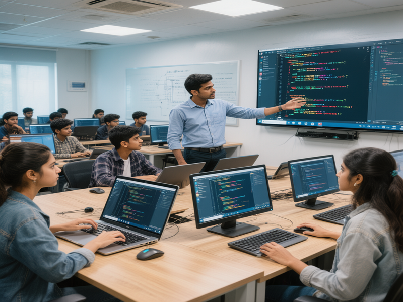 Hands-on practical IT training session at the Best IT Training Institute in Hadapsar.