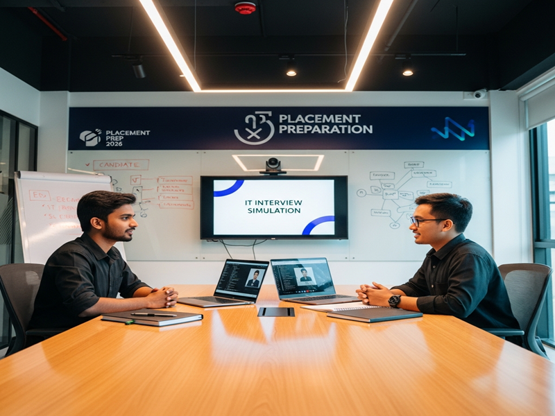 Mock interview sessions help students prepare confidently for IT placements in 2026.