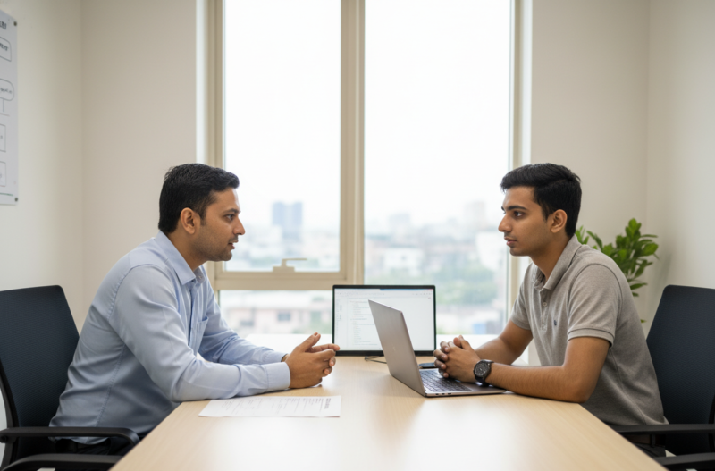 Mock interview session at the Best IT Training Institute in Hadapsar