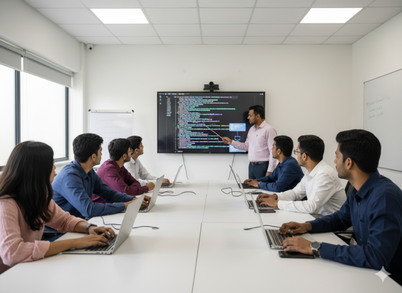 Students gaining practical skills at the Best IT Training Institute in Hadapsar