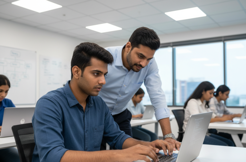 Fresher learning at the Best software Training Institute in Hadapsar