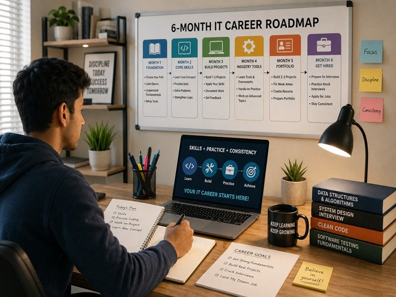 6-Month IT Career Roadmap for Beginners