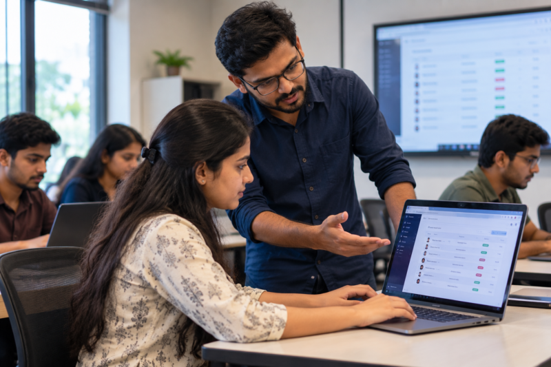 IT student learning data privacy at the Best IT Training Institute in Hadapsar