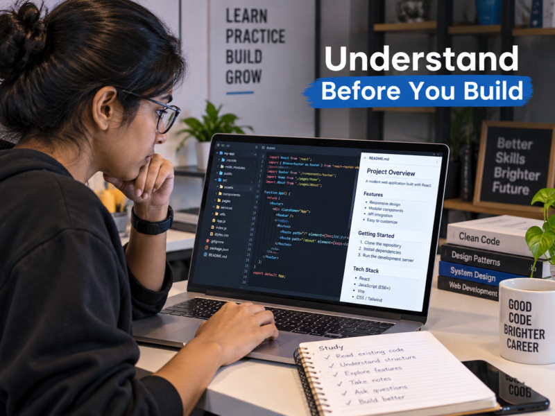 IT student studying existing technology at the Best IT Training Institute in Hadapsar