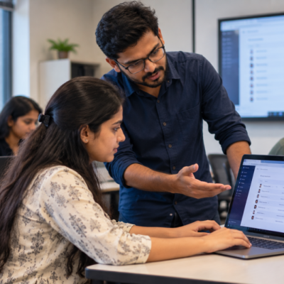 IT student learning data privacy at the Best IT Training Institute in Hadapsar