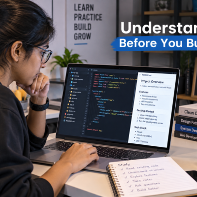 IT student studying existing technology at the Best IT Training Institute in Hadapsar