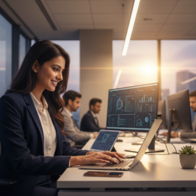 IT professional achieving success after training at the Best IT Training Institute in Hadapsar