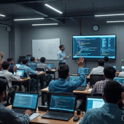 Students learning programming skills at the Best IT Training Institute in Hadapsar