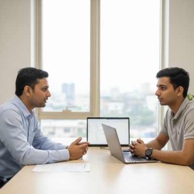 Mock interview session at the Best IT Training Institute in Hadapsar