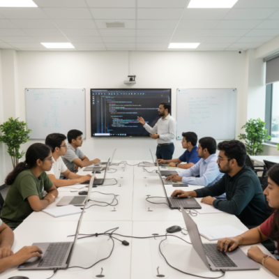 Students attending practical sessions at the Best IT Training Institute in Hadapsar