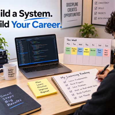 IT student building a personal learning system at the Best software Training Institute in Hadapsar