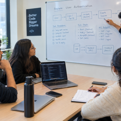 Students learning teamwork at the Best software Training Institute in Hadapsar