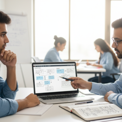 Student receiving career guidance at the Best software Training Institute in Hadapsar