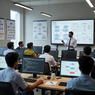 Students learning system design basics at the Best software Training Institute in Hadapsar