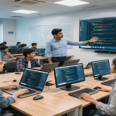 Hands-on practical IT training session at the Best IT Training Institute in Hadapsar.